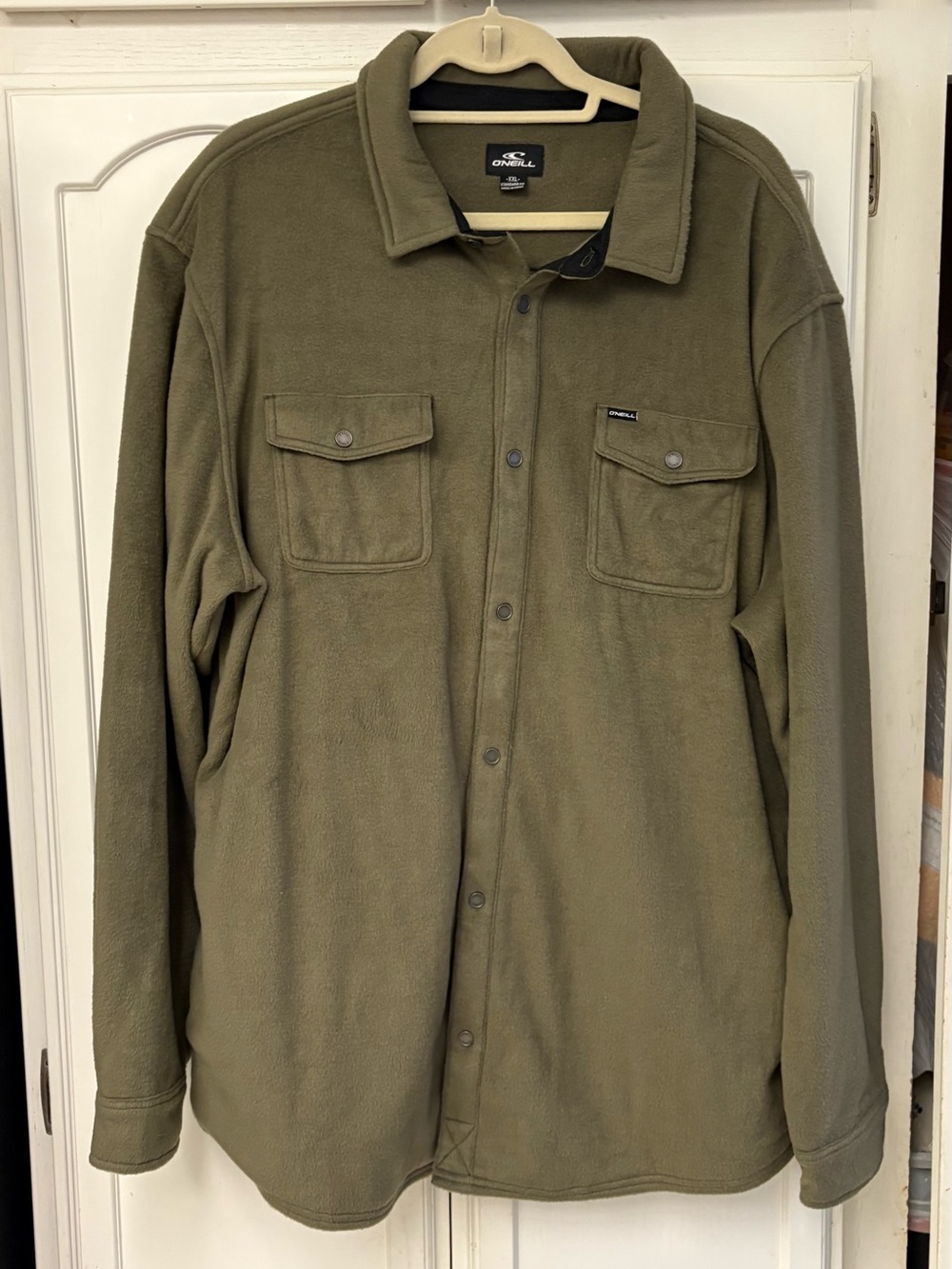 O'Neill Olive Green Fleece Shacket Jacket